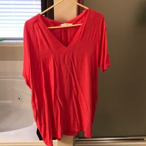 Coral flowy v neck dress!